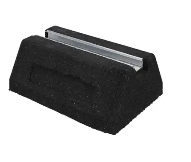 Solar panel ground mount rubber ballast pads